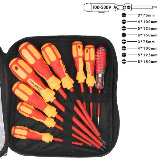 Magnetic Insulated Screwdriver Set – Phillips & Slotted Bits