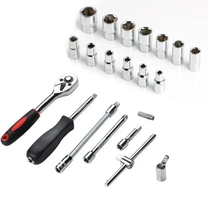 NEW Car Repair Tool Kit 46/53 Piece/Set 1/4-Inch Socket Set Car Repair Tool Ratchet Torque Wrench Combo Auto Repairing Tool Set