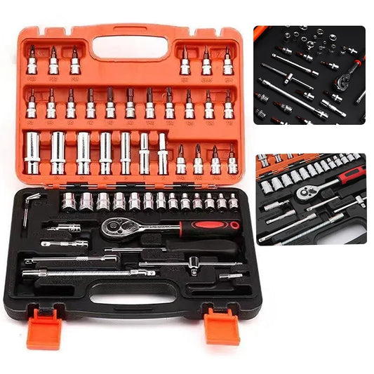 ProFix™ 46-Piece 1/4-Inch Socket & Ratchet Wrench Set