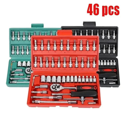 ProFix™ 46-Piece 1/4-Inch Socket & Ratchet Wrench Set